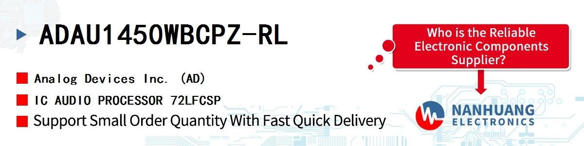 ADAU1450WBCPZ-RL ADI IC AUDIO PROCESSOR 72LFCSP