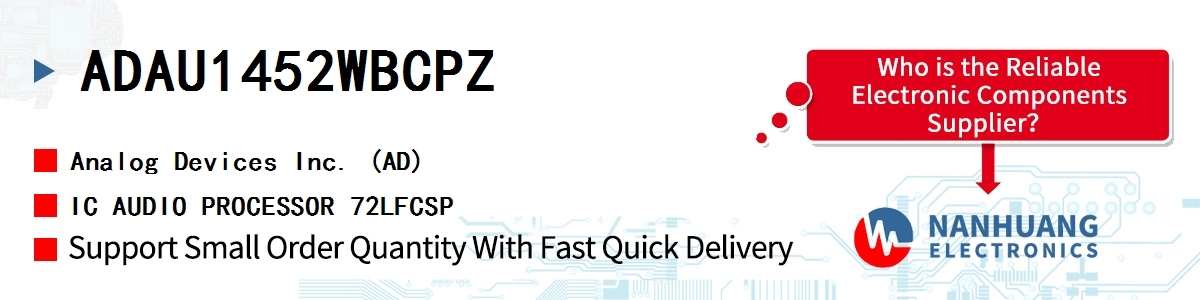 ADAU1452WBCPZ ADI IC AUDIO PROCESSOR 72LFCSP