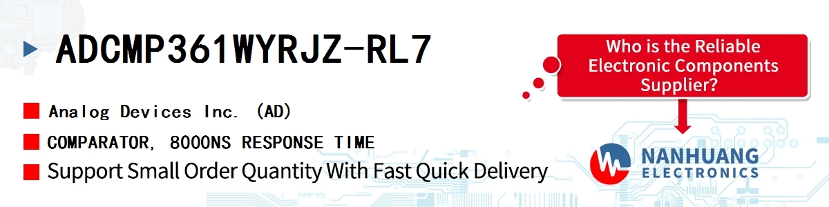 ADCMP361WYRJZ-RL7 ADI COMPARATOR, 8000NS RESPONSE TIME