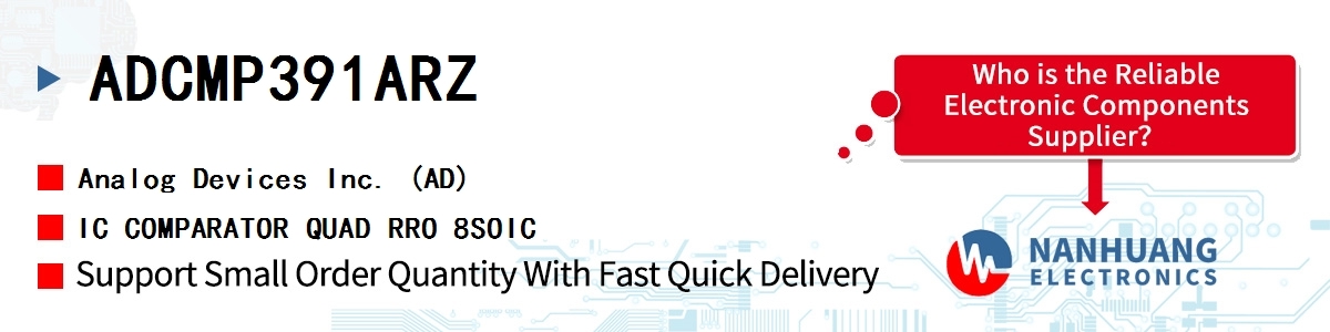 ADCMP391ARZ ADI IC COMPARATOR QUAD RRO 8SOIC