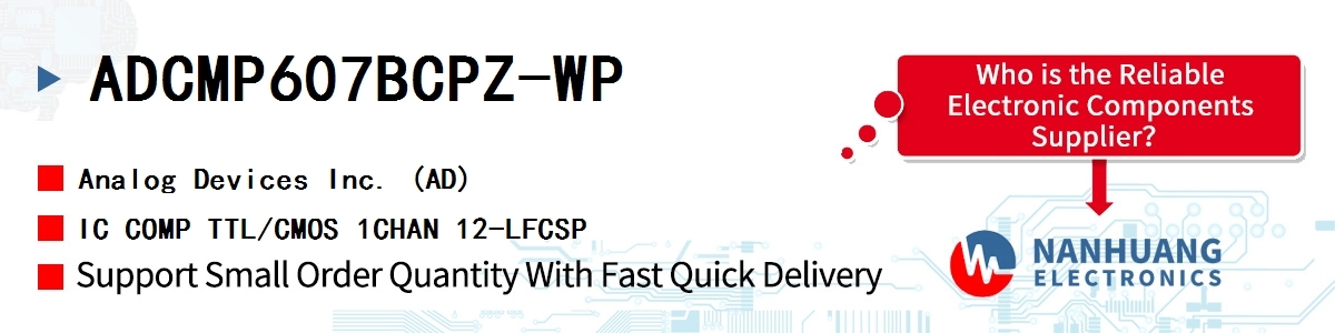 ADCMP607BCPZ-WP ADI IC COMP TTL/CMOS 1CHAN 12-LFCSP