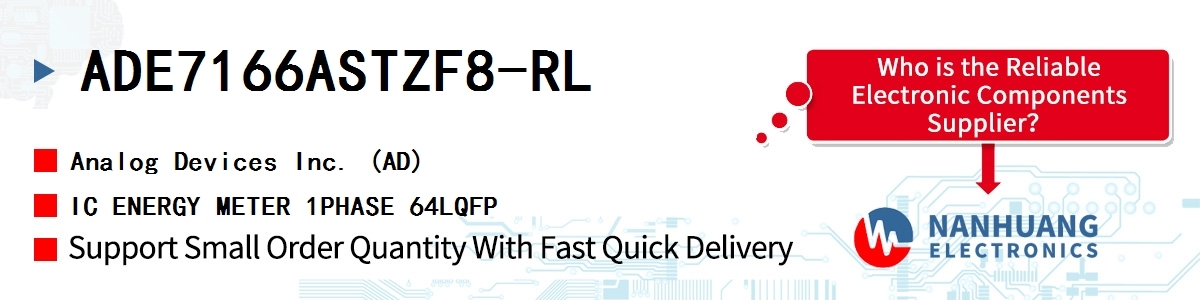 ADE7166ASTZF8-RL ADI IC ENERGY METER 1PHASE 64LQFP