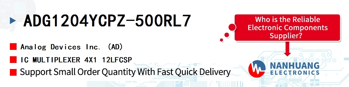 ADG1204YCPZ-500RL7 ADI IC MULTIPLEXER 4X1 12LFCSP