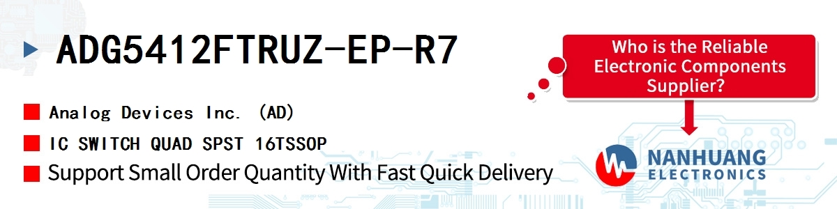 ADG5412FTRUZ-EP-R7 ADI IC SWITCH QUAD SPST 16TSSOP