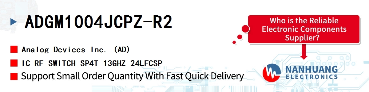 ADGM1004JCPZ-R2 ADI IC RF SWITCH SP4T 13GHZ 24LFCSP