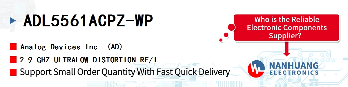 ADL5561ACPZ-WP ADI 2.9 GHZ ULTRALOW DISTORTION RF/I