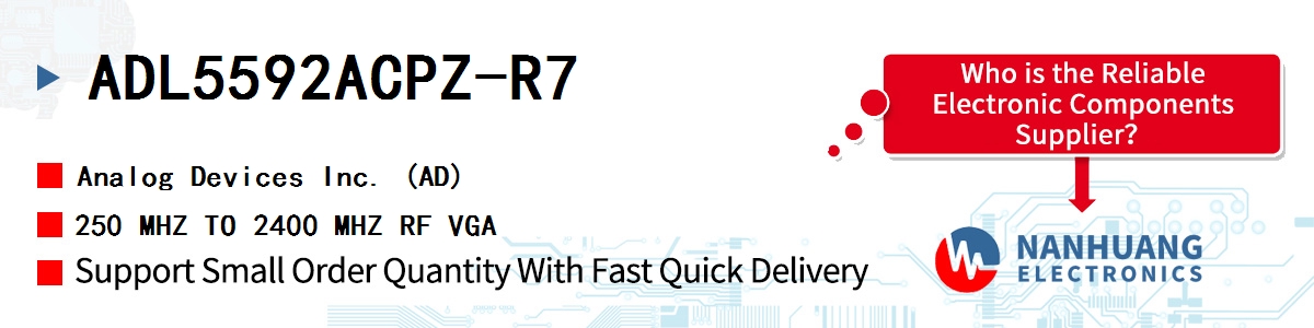 ADL5592ACPZ-R7 ADI 250 MHZ TO 2400 MHZ RF VGA