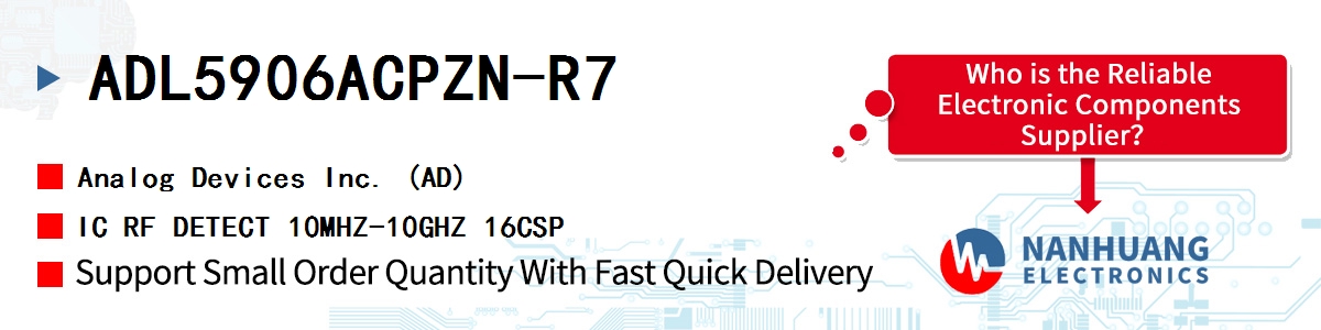 ADL5906ACPZN-R7 ADI IC RF DETECT 10MHZ-10GHZ 16CSP