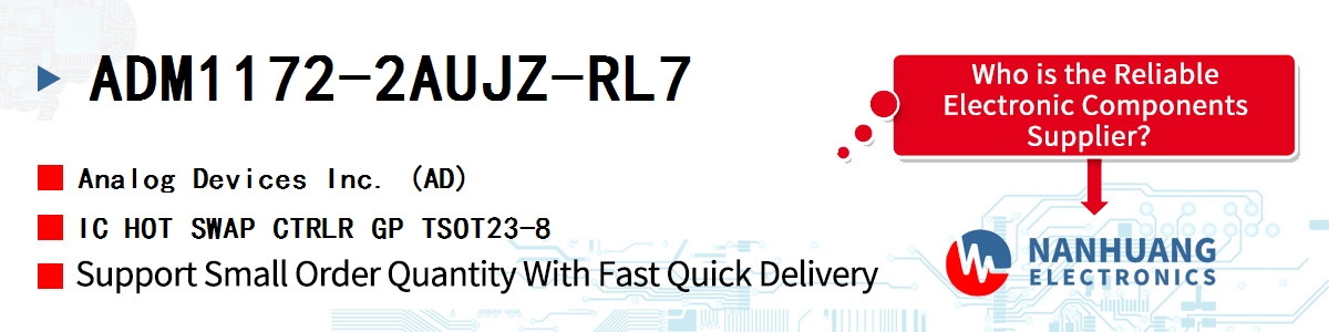 ADM1172-2AUJZ-RL7 ADI IC HOT SWAP CTRLR GP TSOT23-8