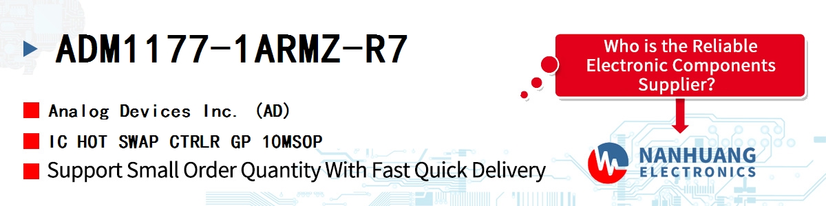 ADM1177-1ARMZ-R7 ADI IC HOT SWAP CTRLR GP 10MSOP