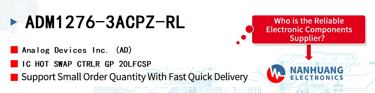 ADM1276-3ACPZ-RL ADI IC HOT SWAP CTRLR GP 20LFCSP