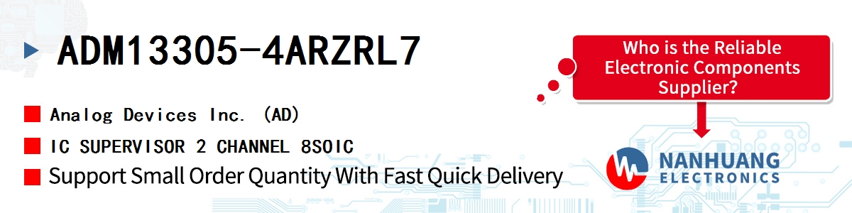 ADM13305-4ARZRL7 ADI IC SUPERVISOR 2 CHANNEL 8SOIC