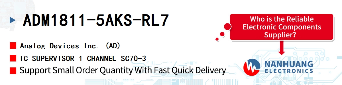 ADM1811-5AKS-RL7 ADI IC SUPERVISOR 1 CHANNEL SC70-3