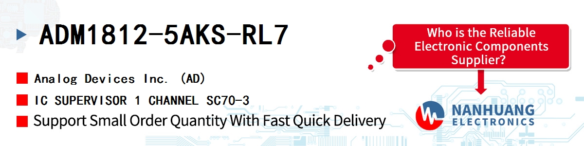 ADM1812-5AKS-RL7 ADI IC SUPERVISOR 1 CHANNEL SC70-3