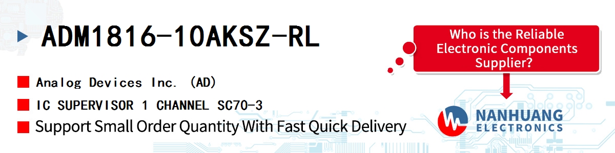 ADM1816-10AKSZ-RL ADI IC SUPERVISOR 1 CHANNEL SC70-3