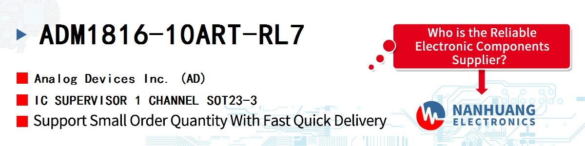 ADM1816-10ART-RL7 ADI IC SUPERVISOR 1 CHANNEL SOT23-3