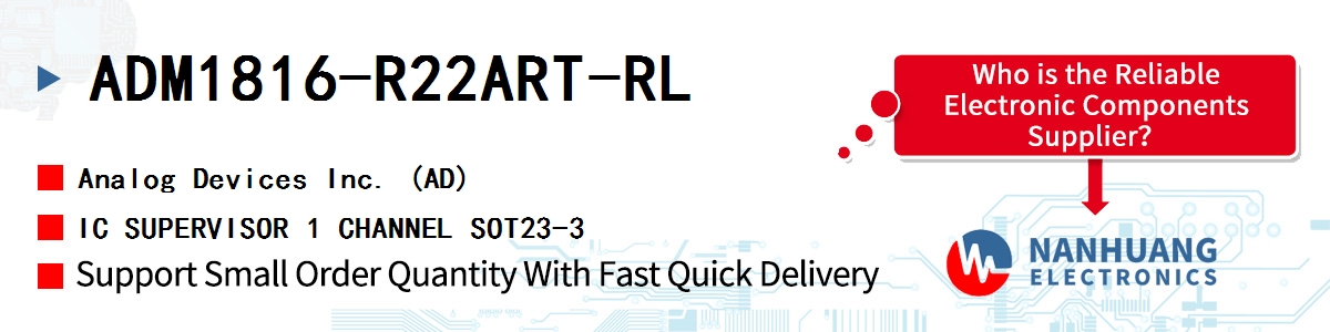 ADM1816-R22ART-RL ADI IC SUPERVISOR 1 CHANNEL SOT23-3