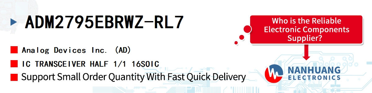 ADM2795EBRWZ-RL7 ADI IC TRANSCEIVER HALF 1/1 16SOIC