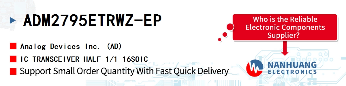 ADM2795ETRWZ-EP ADI IC TRANSCEIVER HALF 1/1 16SOIC