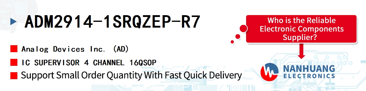 ADM2914-1SRQZEP-R7 ADI IC SUPERVISOR 4 CHANNEL 16QSOP