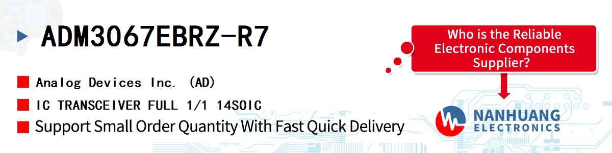 ADM3067EBRZ-R7 ADI IC TRANSCEIVER FULL 1/1 14SOIC