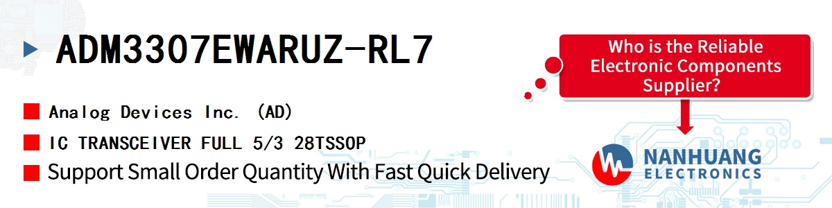 ADM3307EWARUZ-RL7 ADI IC TRANSCEIVER FULL 5/3 28TSSOP