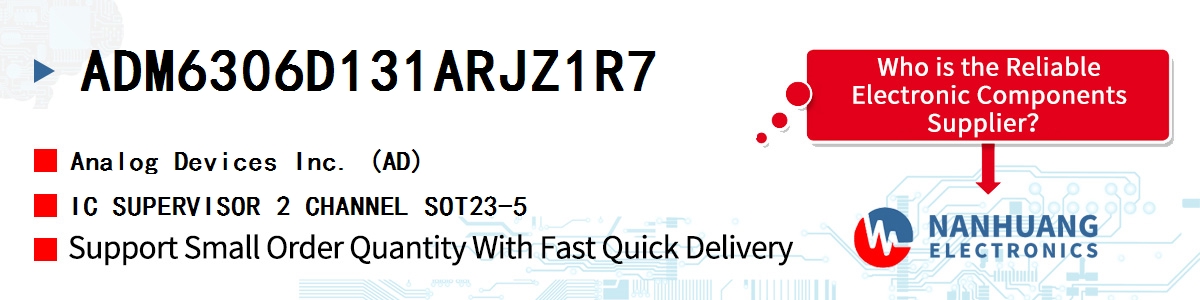 ADM6306D131ARJZ1R7 ADI IC SUPERVISOR 2 CHANNEL SOT23-5