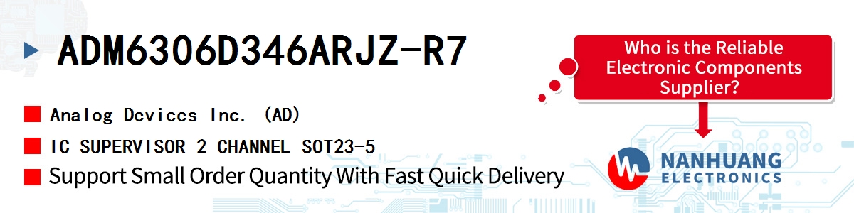 ADM6306D346ARJZ-R7 ADI IC SUPERVISOR 2 CHANNEL SOT23-5