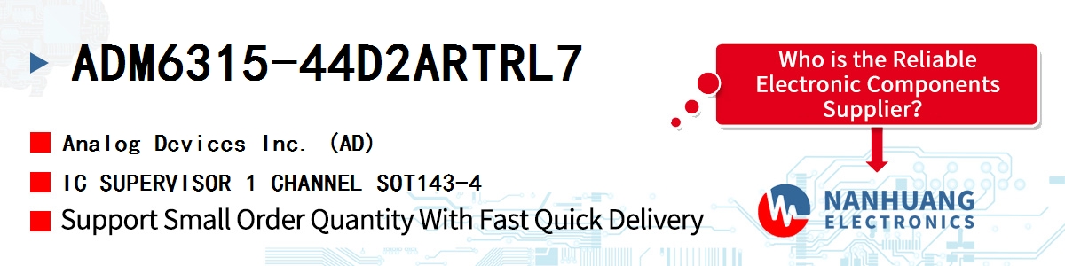 ADM6315-44D2ARTRL7 ADI IC SUPERVISOR 1 CHANNEL SOT143-4