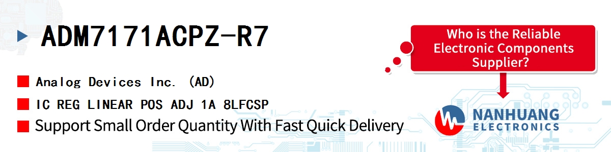 ADM7171ACPZ-R7 ADI IC REG LINEAR POS ADJ 1A 8LFCSP