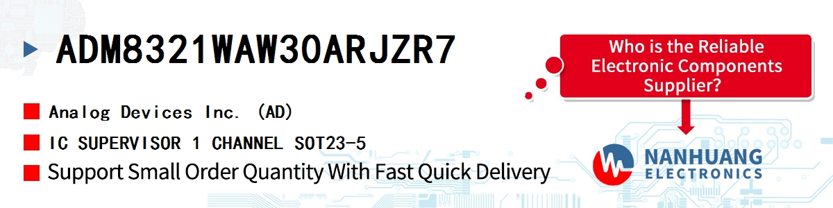 ADM8321WAW30ARJZR7 ADI IC SUPERVISOR 1 CHANNEL SOT23-5