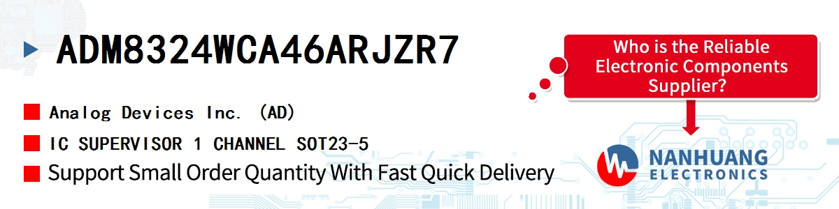 ADM8324WCA46ARJZR7 ADI IC SUPERVISOR 1 CHANNEL SOT23-5