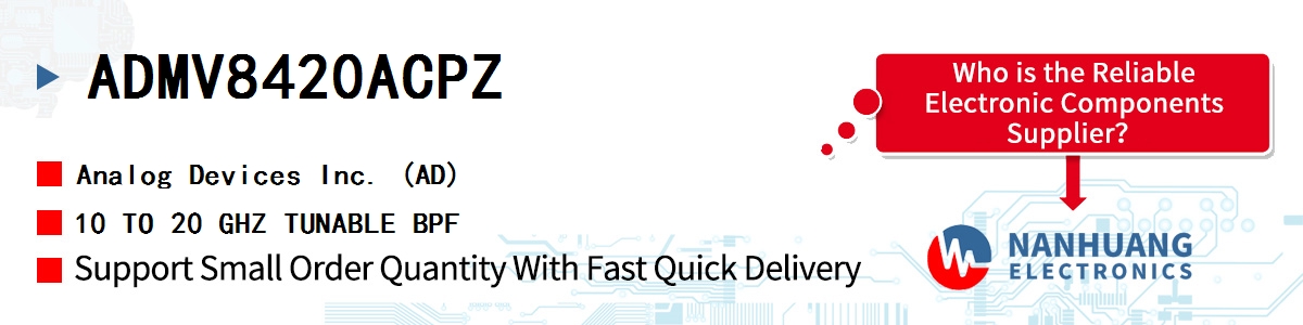 ADMV8420ACPZ ADI 10 TO 20 GHZ TUNABLE BPF