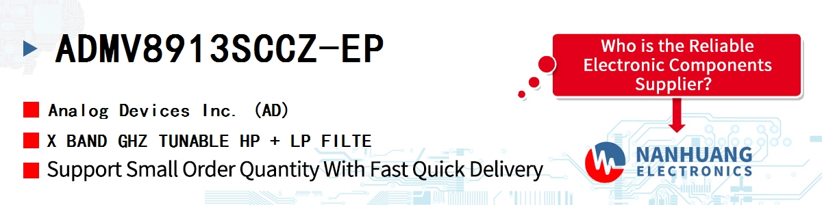 ADMV8913SCCZ-EP ADI X BAND GHZ TUNABLE HP + LP FILTE