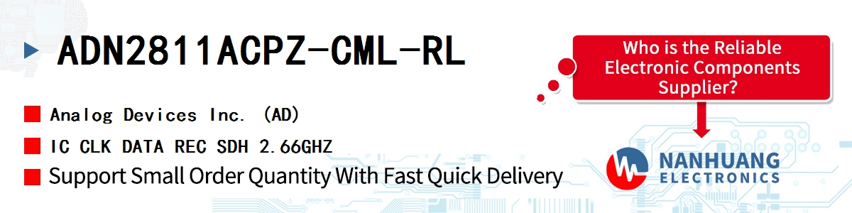 ADN2811ACPZ-CML-RL ADI IC CLK DATA REC SDH 2.66GHZ