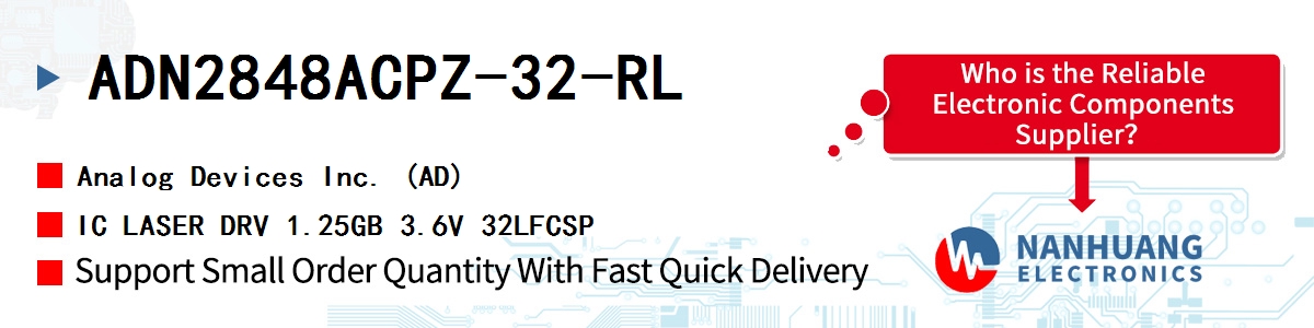 ADN2848ACPZ-32-RL ADI IC LASER DRV 1.25GB 3.6V 32LFCSP