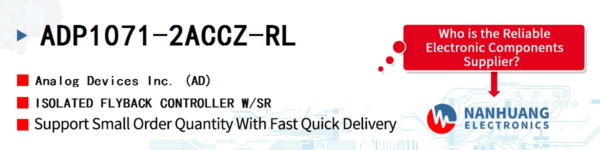 ADP1071-2ACCZ-RL ADI ISOLATED FLYBACK CONTROLLER W/SR