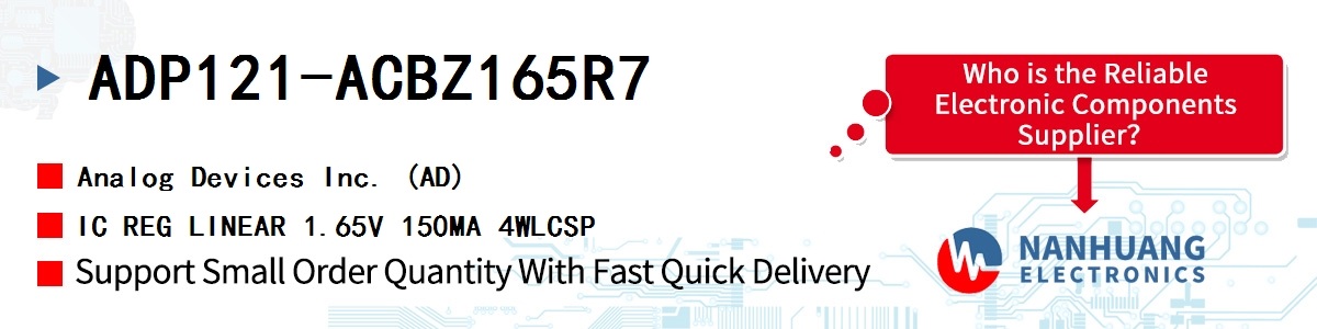 ADP121-ACBZ165R7 ADI IC REG LINEAR 1.65V 150MA 4WLCSP