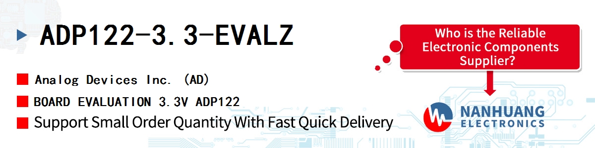 ADP122-3.3-EVALZ ADI BOARD EVALUATION 3.3V ADP122