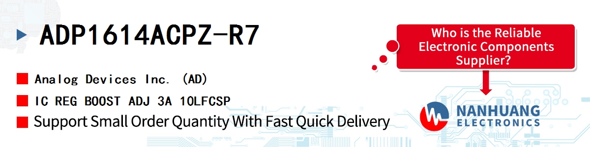 ADP1614ACPZ-R7 ADI IC REG BOOST ADJ 3A 10LFCSP