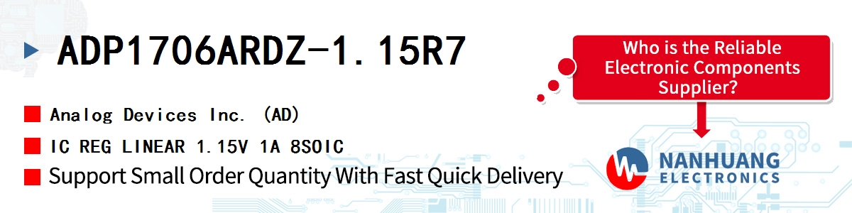 ADP1706ARDZ-1.15R7 ADI IC REG LINEAR 1.15V 1A 8SOIC