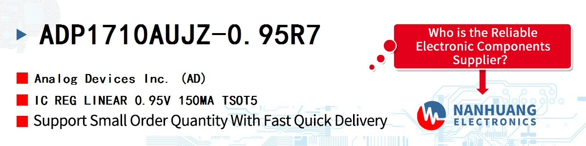 ADP1710AUJZ-0.95R7 ADI IC REG LINEAR 0.95V 150MA TSOT5