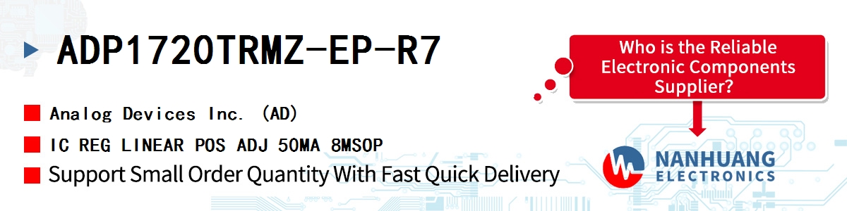 ADP1720TRMZ-EP-R7 ADI IC REG LINEAR POS ADJ 50MA 8MSOP