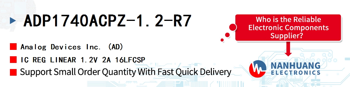 ADP1740ACPZ-1.2-R7 ADI IC REG LINEAR 1.2V 2A 16LFCSP