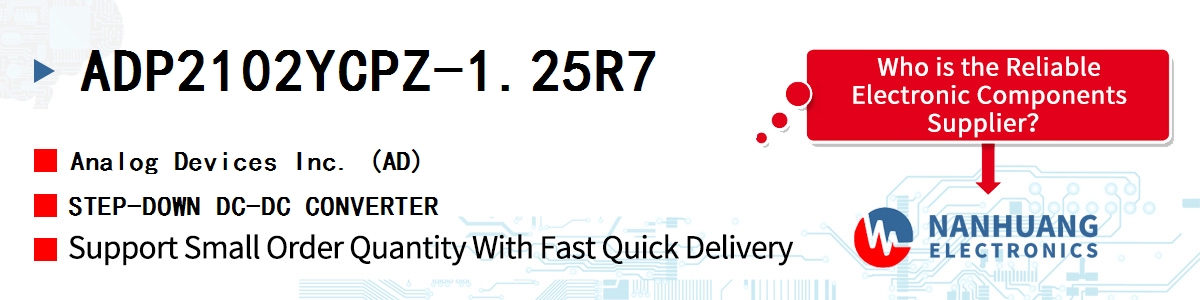 ADP2102YCPZ-1.25R7 ADI STEP-DOWN DC-DC CONVERTER