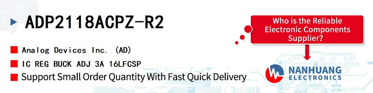 ADP2118ACPZ-R2 ADI IC REG BUCK ADJ 3A 16LFCSP