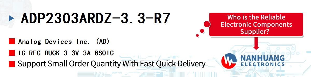 ADP2303ARDZ-3.3-R7 ADI IC REG BUCK 3.3V 3A 8SOIC