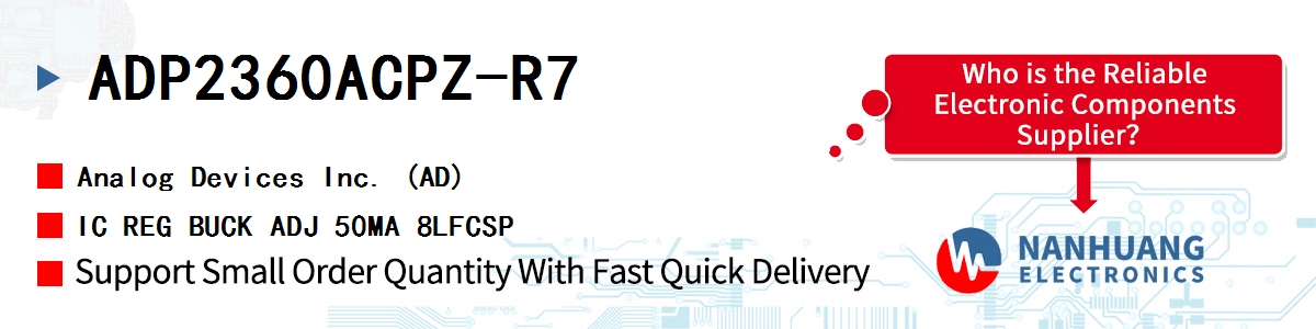 ADP2360ACPZ-R7 ADI IC REG BUCK ADJ 50MA 8LFCSP