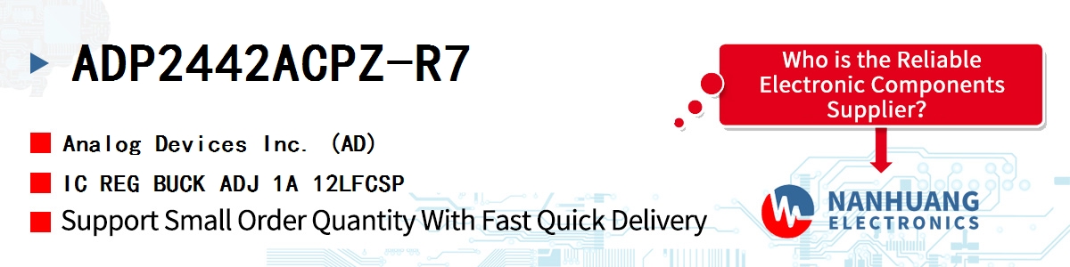 ADP2442ACPZ-R7 ADI IC REG BUCK ADJ 1A 12LFCSP