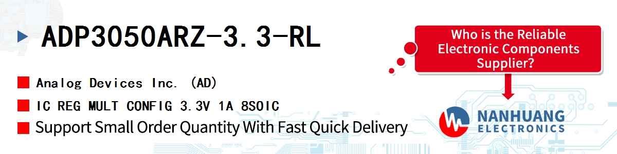 ADP3050ARZ-3.3-RL ADI IC REG MULT CONFIG 3.3V 1A 8SOIC